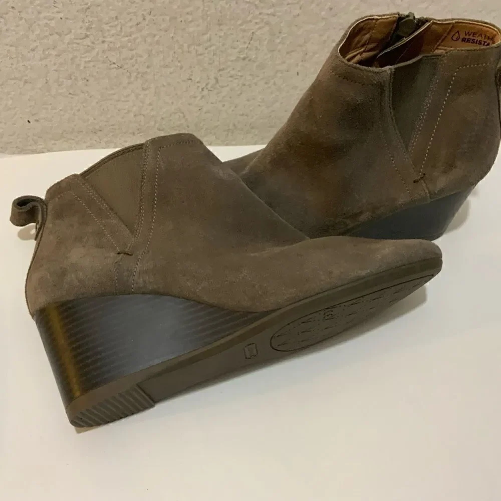 Vionic Gray Paloma Wedge Ankle Boot Women Size 9